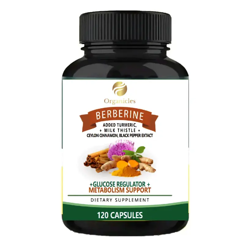 Berberine 1500mg High Strength with added Turmeric, Ceylon Cinnamon, Milk Thistle and Black pepper extract - 120 Vegan Capsules Dietary Supplement 6