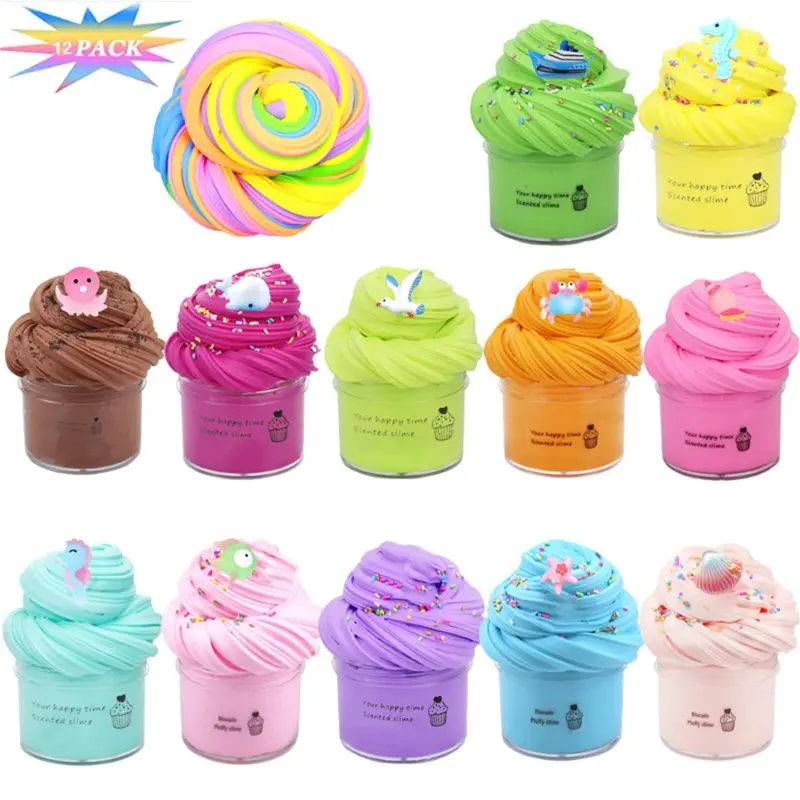 12 Pack Butter Slime Kit,  Scented Slime For Kids Party, Stress Relief Toy For Girls Boys, Soft And Stretchy Kids Toys 2025