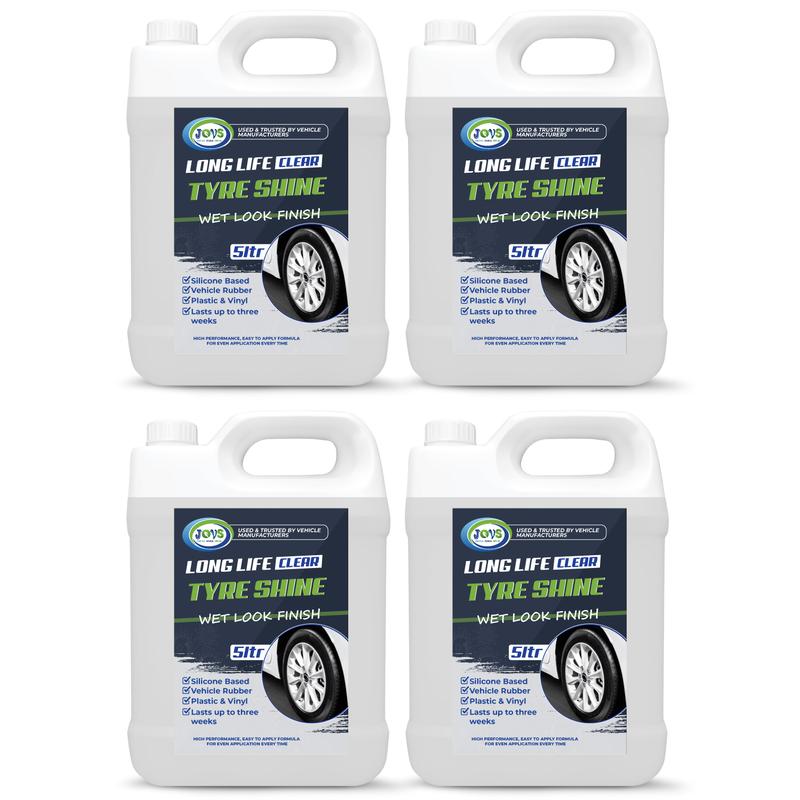 JOVS Tyre Shine Clear 5 , 2 X 5 And 4 X5 Litre - Premier Wet Look Tire Dressing Gel for Cars, Long-lasting Silicone Formula, Instant Sheen, Ultimate Tire Shine 2