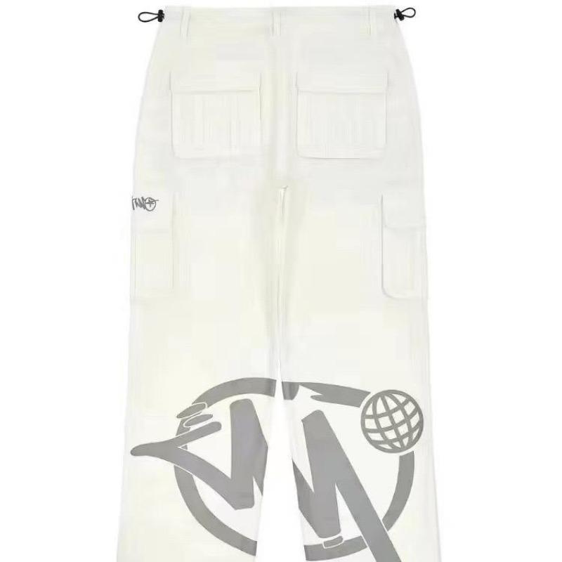 Vintage Y2k Hip Hop Baggy Street Casual Summer Straight Leg Multi-Pocket Printed Cargo Pants Menswear Trouser 8