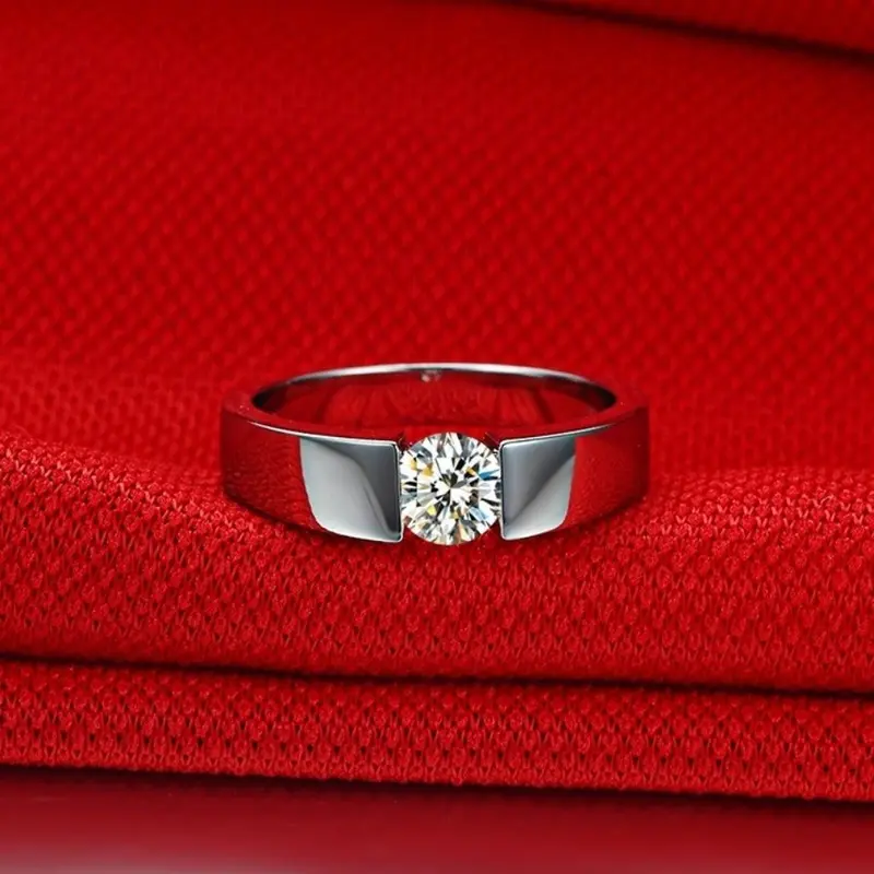 【 Gift 】 can adjust the genuine Mosan diamond couple ring 0