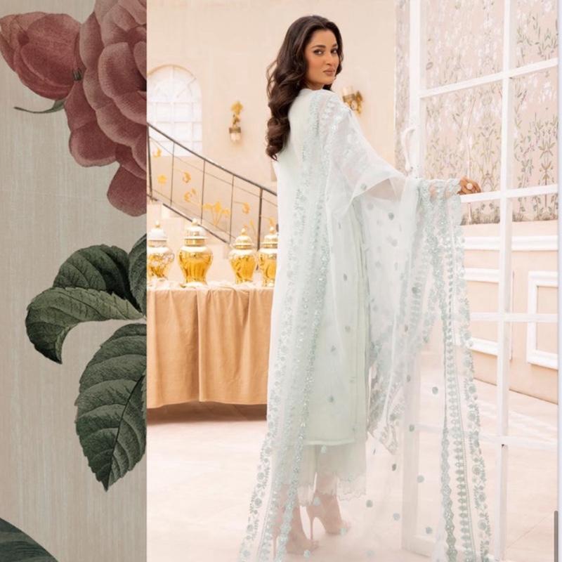NAKHRA 6.0 mint Eid collection 2025 embroidery and stone work 2