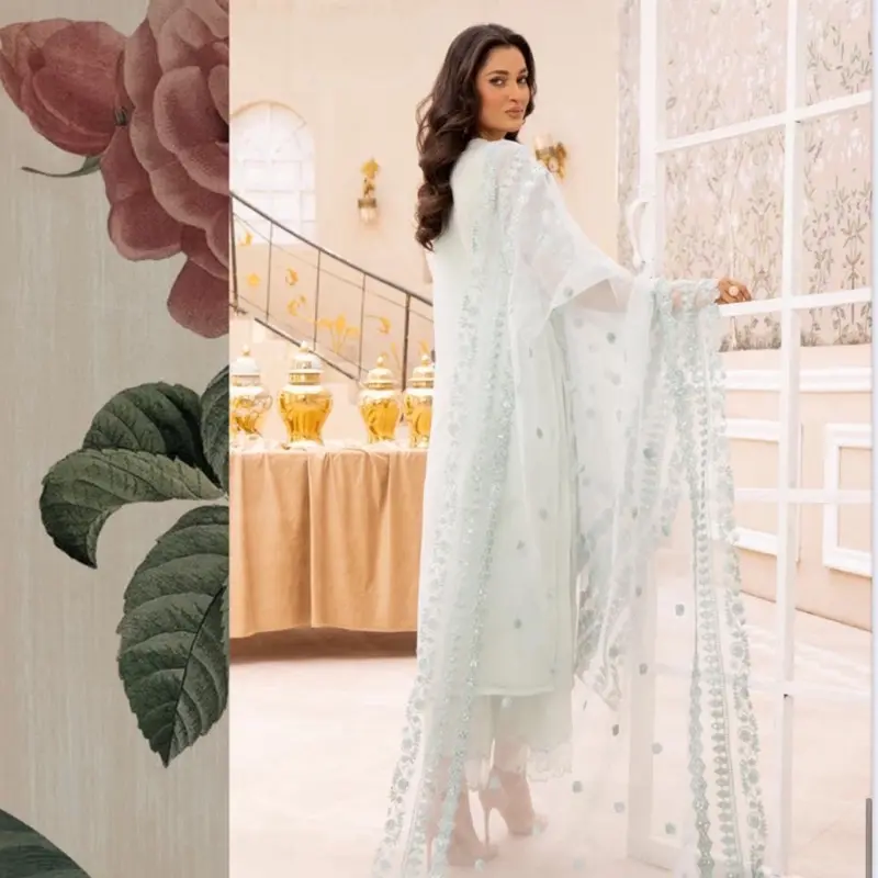 NAKHRA 6.0 mint Eid collection 2025 embroidery and stone work 2