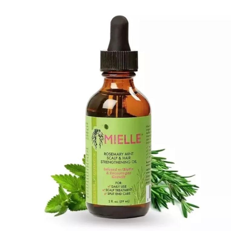 MIELLE ROSEMARY MINT SCALP & HAIR STRENGTHENING OIL FOR: DAILY USE ~ SCALP TREATMENT ~ SPLIT END CARE 1