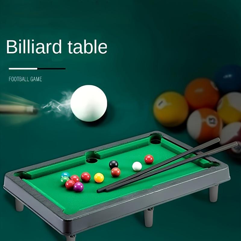 Product Introduction of Mini Billiard Table for Youngsters - Green Plastic Indoor Pool & Snooker Set, Novelty Sports Toy for Boys 0