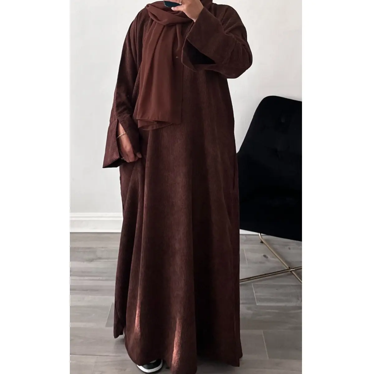 WINTER CORDUROY 2 POCKET ABAYA