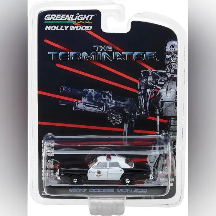 Greenlight 44790-C 1/64 The Terminator (1984) - 1977 Dodge Monaco Metropolitan Police Solid Pack AO/3UP/10-A1