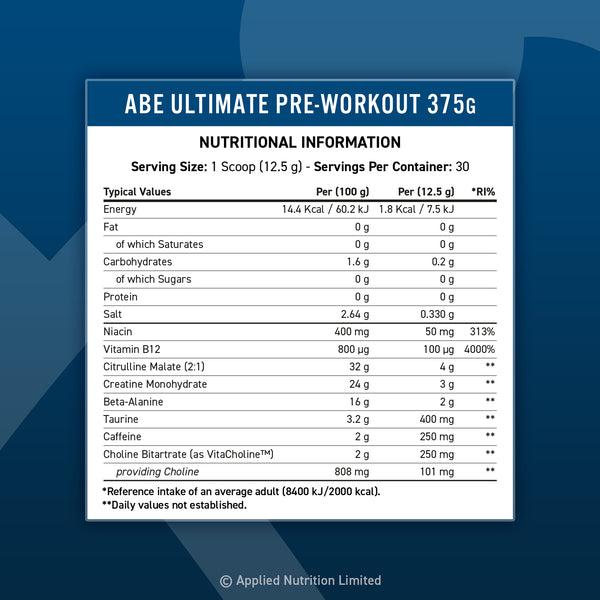 Product Introduction of ABE - Ultimate Pre-Workout Powder - 375g (30 Servings) - Energy & Physical Performance with Creatine, Beta Alanine (15 Flavours) 17