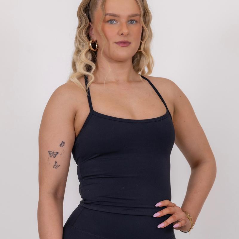 Everyday Core Tank Top with Built In Bra Breathable Crop 2