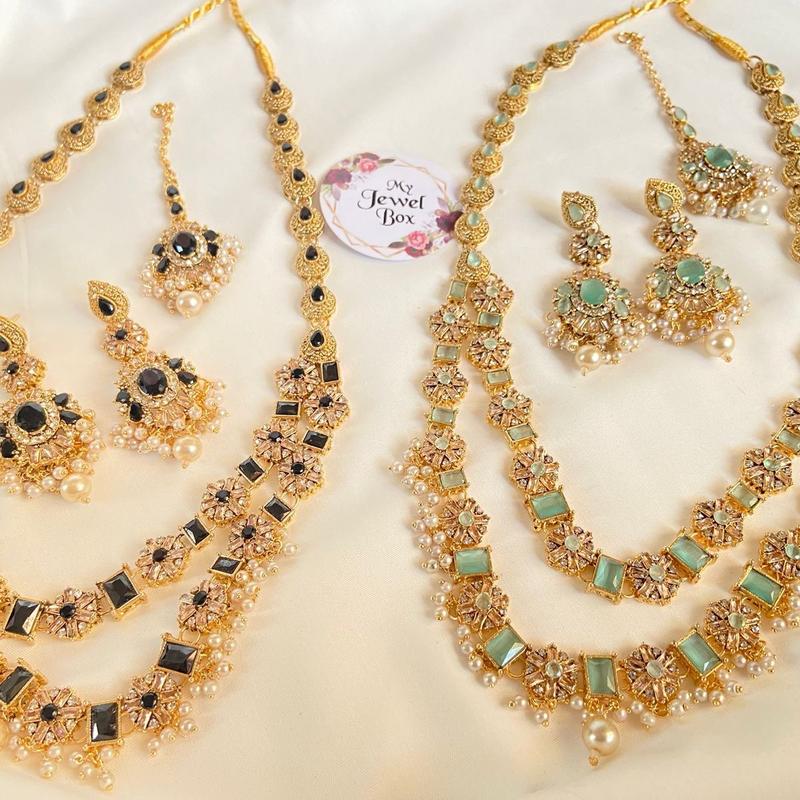 SOHA elegant Two layered mala  set with earring 8