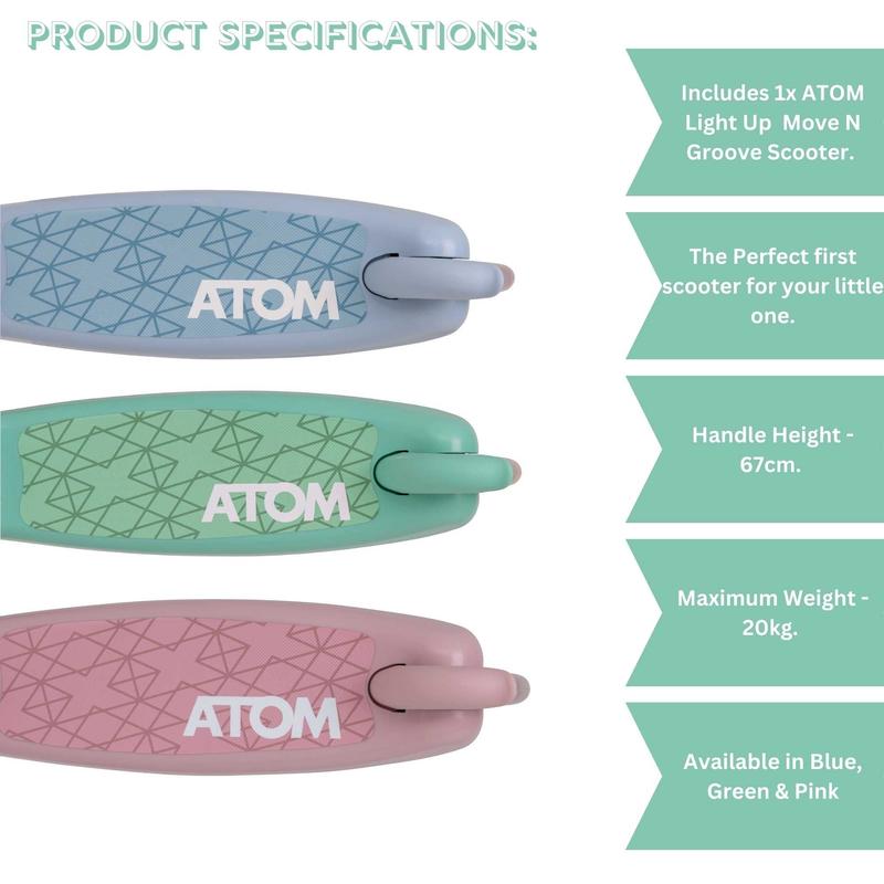 ATOM Light-Up Move 'N' Groove Scooter - Green 8