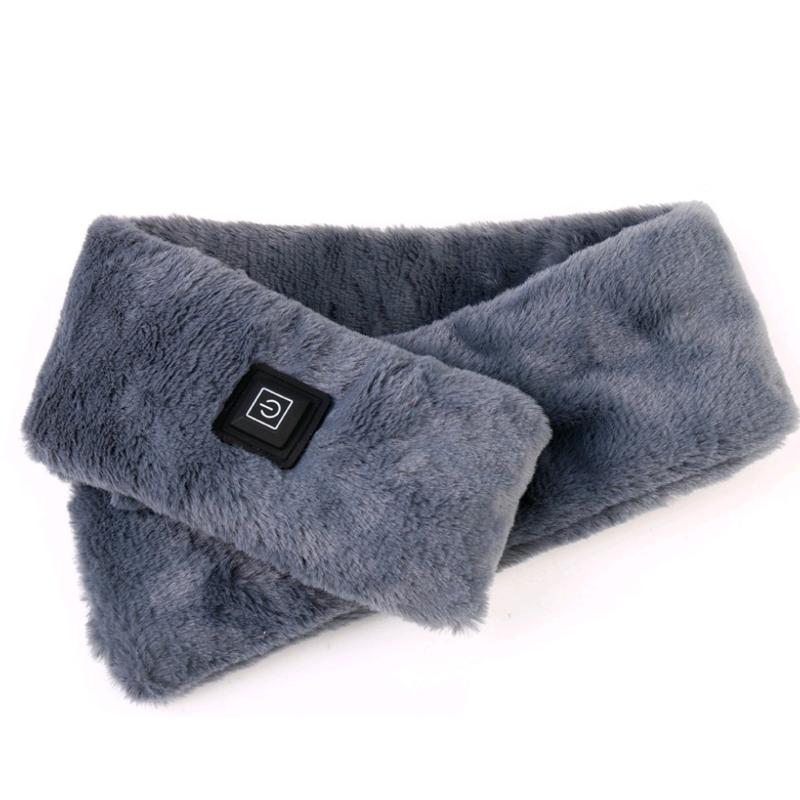 Smart Heated Scarf USB Rechargeable Warm Scarf with 3 Heating Levels - Grey aquascutum 3