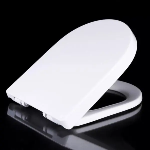 Oval Shape Soft Close Toilet Seat - White with Quick Release Top & Bottom Hinges 4