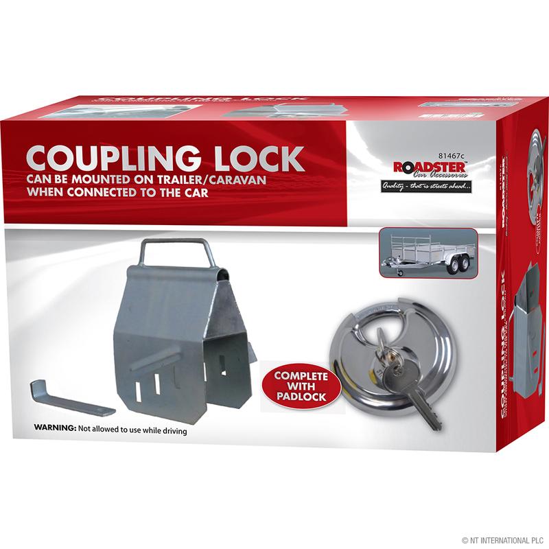 Product Introduction of Mounted Vehicle Coupling Lock & Disc Padlock | Heavy-Duty Hitch Lock | Caravan Trailer Security | Anti-Theft Protection | Universal Fit | High-Visibility | Weather-Resistant | Easy to Install | Includes Padlock & Keys | Roadster Brand 1