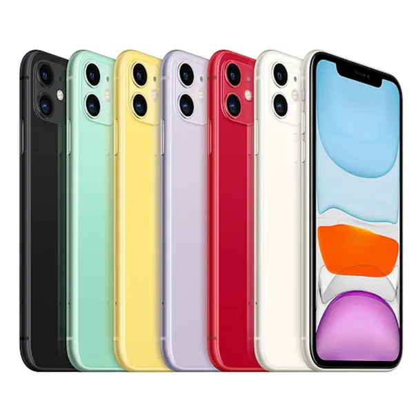 Apple iPhone 11 Refurbished and Unlocked Smartphone - 64GB/128GB/256GB - Black/White/Yellow/Green/Purple/Red Bluetooth Camera