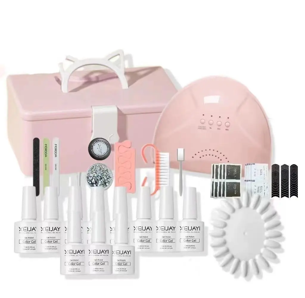 Gel Nail Polish Set with 48W Nail Lamp  Salon-Quality Manicures at Home! Ultra-Fast Drying, Long-Lasting Shine, Easy DIY Application. Perfect for Nail Art Enthusiasts Gift Nail Care