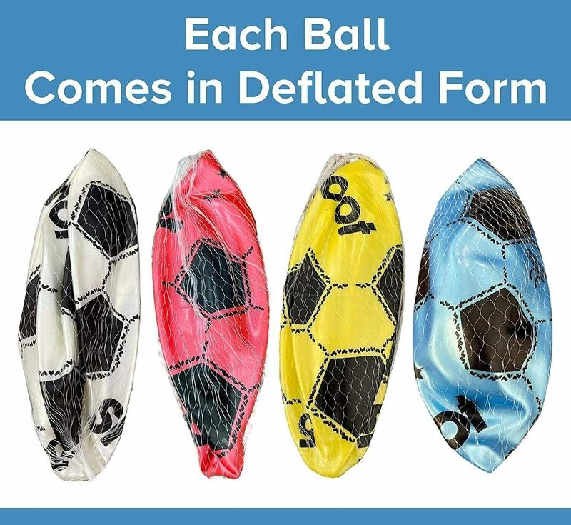 Lightweight party inflatable ball soccer shoot pic football for kids deflated Gift Set Educational  Game Boys Girls 1