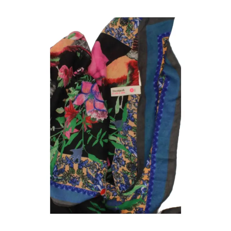 Pre-Owned Vintage DESIGUAL Womens Square Scarf One Size Multicoloured Floral 3