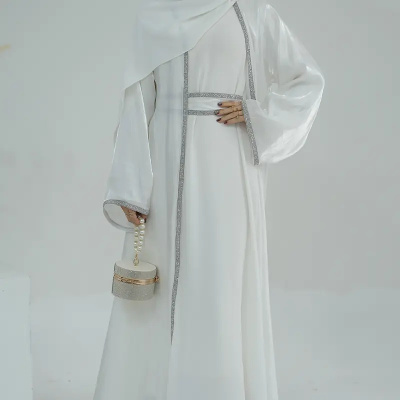 HASASERIES HS1183 1pcs Cardigan Solid Edge Robe Cardigan 2