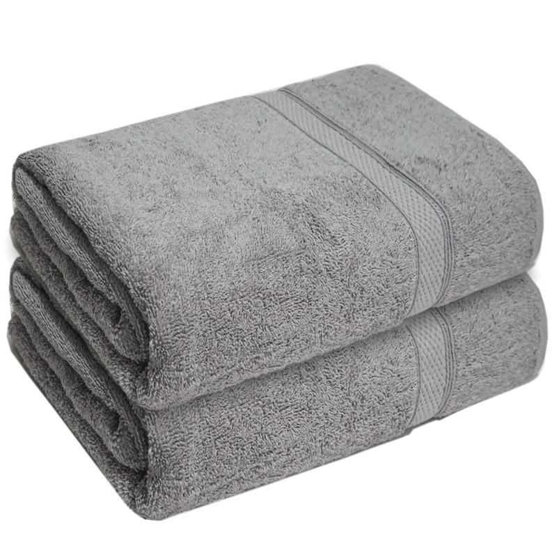 500GSM - 100% Cotton - Large Bath Sheets - 90x150cm Jumbo Size for Supreme Softness and Absorbency - Reusable Absorbent Bathroom Shower Gift Hotels Spas towels Smooth Bath Towel quality soft machine washable wear-resistant bundle disposable face thick dai 5
