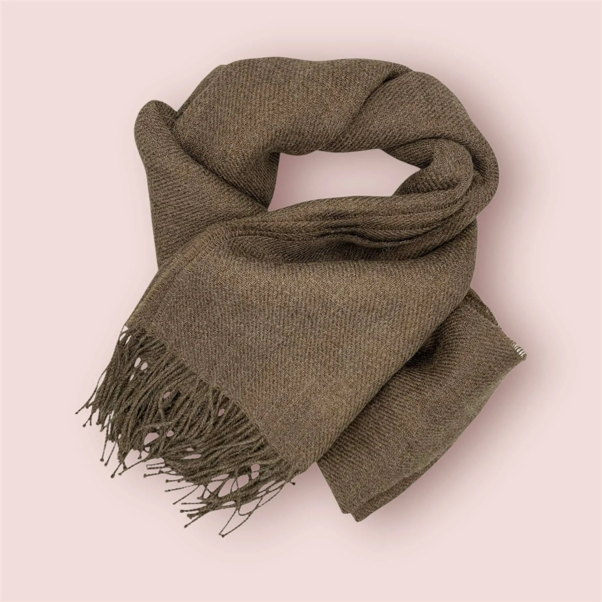 Diva Peru Brown Baby Alpaca Shawl - Soft and Warm