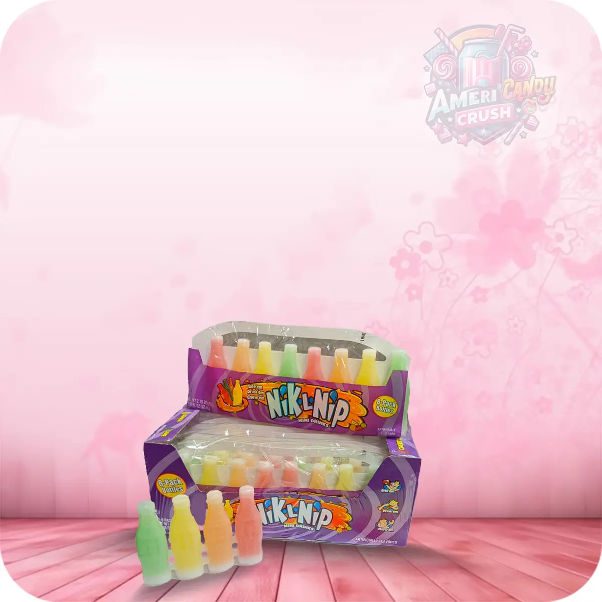 Nik-L-Nip Original Wax Bottles 8 Pack Candy Viral - Snack - Bonbon Sweet Fruit Bite