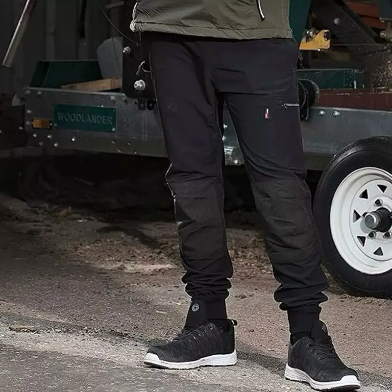 Men's Work Joggers Pants Tuff Stuff 718 with Elasticated and Hyperflex Features and Zip Pockets - Man, Menswear