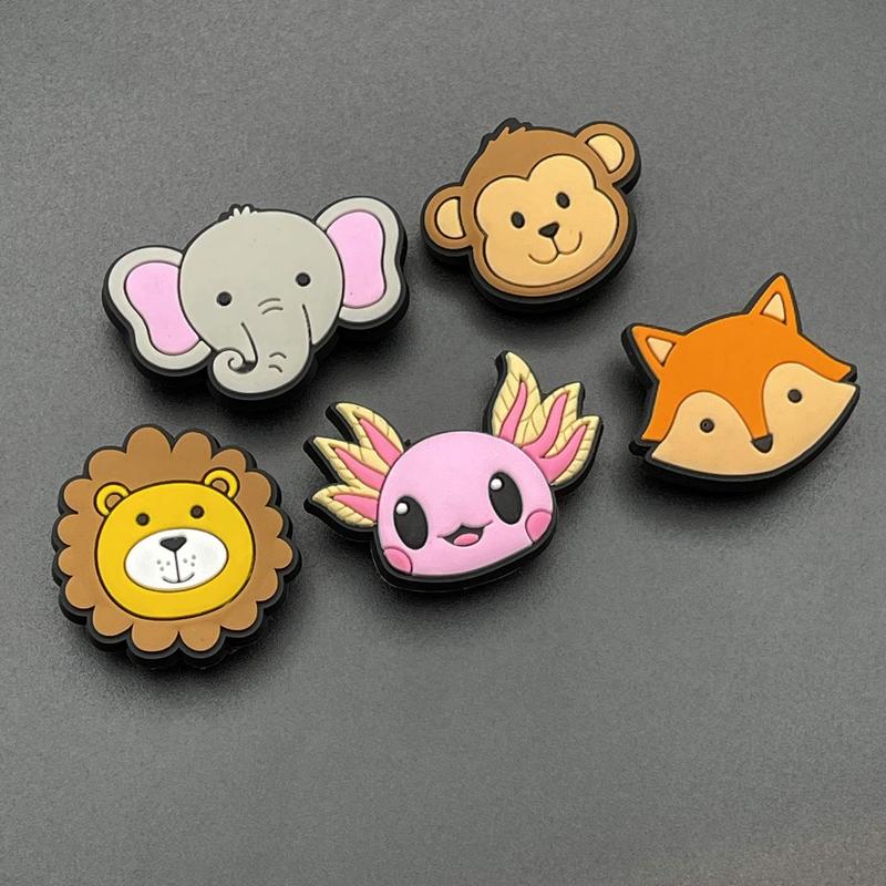 Cute Animal Croc Charms - Women's Girl's Boy's Kids Shoe Charm for Foam Clogs and Footwear - PVC Rubber with Rear Button Clip Bit - Capybara Sloth Axolotl Crocodile Cow Monkey Lion Panda Unicorn Duck Tiger Koala Turtle Butterfly Pig Flamingo croc charm 5