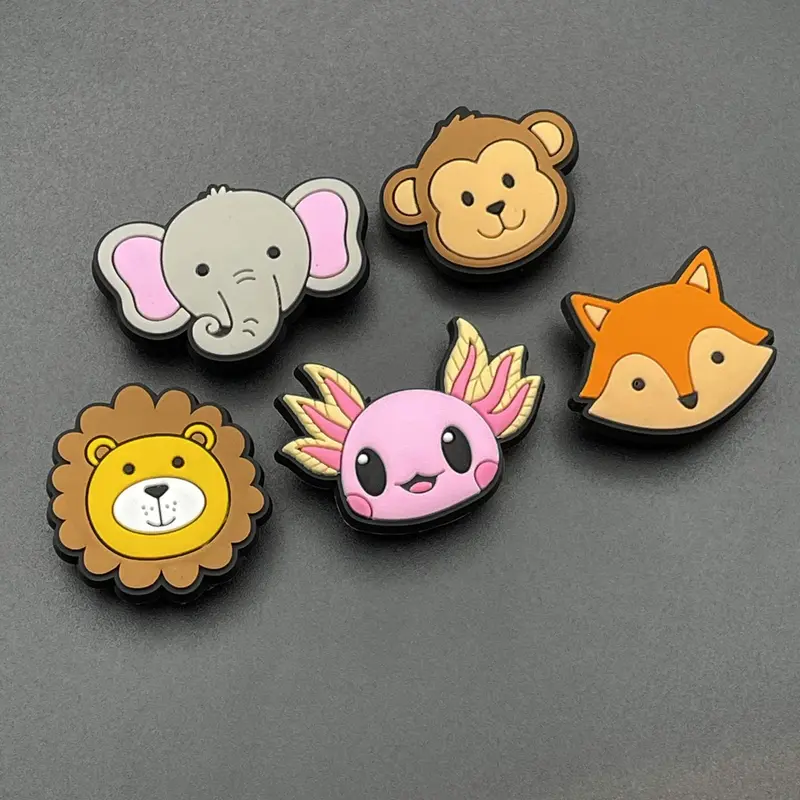 Cute Animal Croc Charms - Women's Girl's Boy's Kids Shoe Charm for Foam Clogs and Footwear - PVC Rubber with Rear Button Clip Bit - Capybara Sloth Axolotl Crocodile Cow Monkey Lion Panda Unicorn Duck Tiger Koala Turtle Butterfly Pig Flamingo croc charm 5