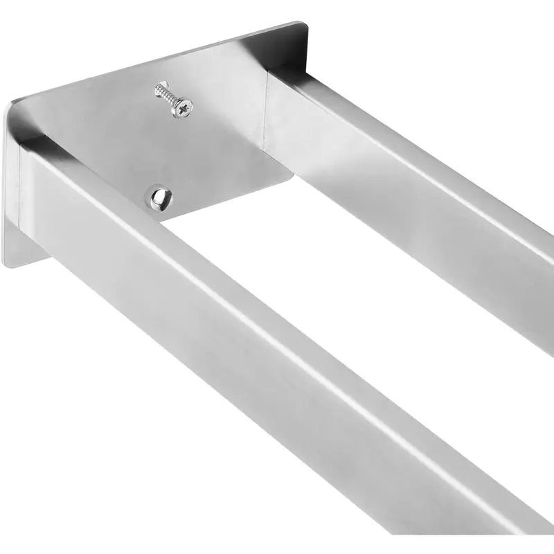 JiGiU Towel Rail Dual Towel Bars 38cm Hand Towel Holder Wall Mounted Towel Rack 304 Stainless Steel Towel Storage Double Poles Design Towel Ring for Bathroom Washroom Kitchen 6