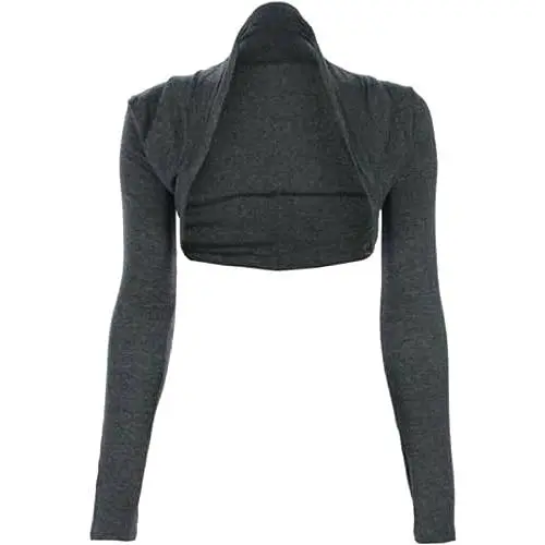 Ladies Cropped Long Sleeve Plus Size Bolero Shrug Womens Plain Open Front Cardigan Crop Top Shrug 6