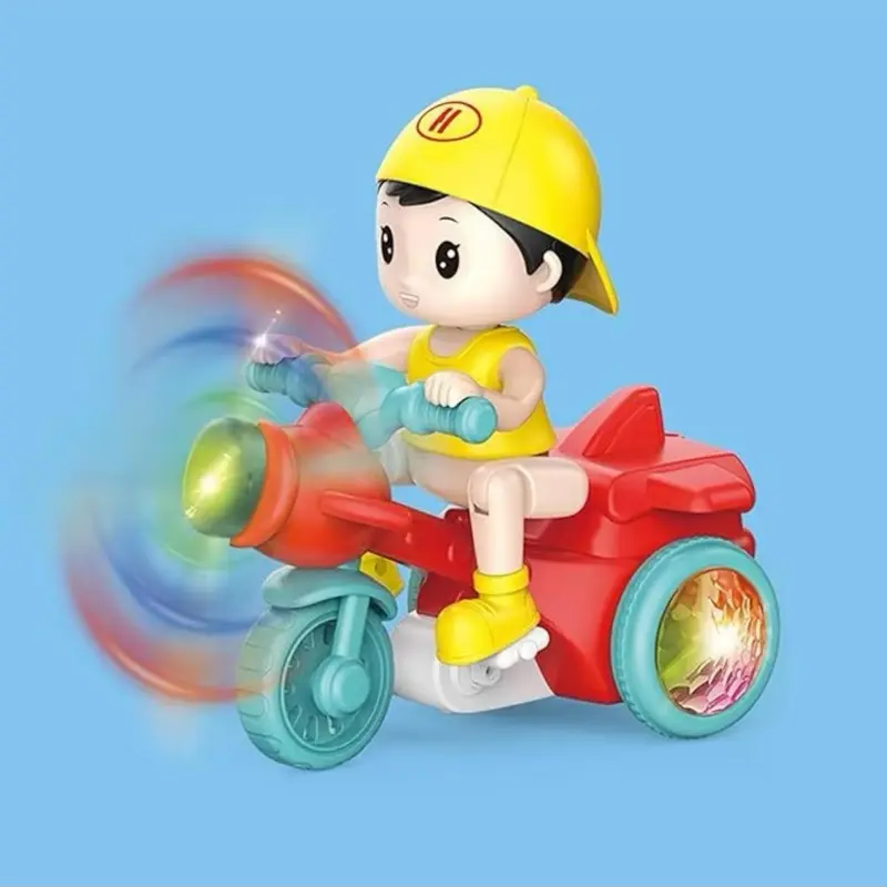 Tricycle Electric 360° Rotation Cartoon Toy Car Music LED Lighting Kids Toy Boy Girl Easter - Birthday - Christmas Gift Electric Tricycle Toy Electric Tricycle Electric Stunt Tricycle 360 Rotation Toy 4