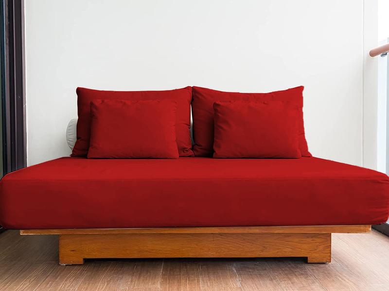 Extra Deep Pocket Plain Fitted Bed Sheet (26cm) Thread Fabric Super Soft & Breathable Comfortable All UK Sizes For Thick Mattress Available in 13 Different Color UK 5