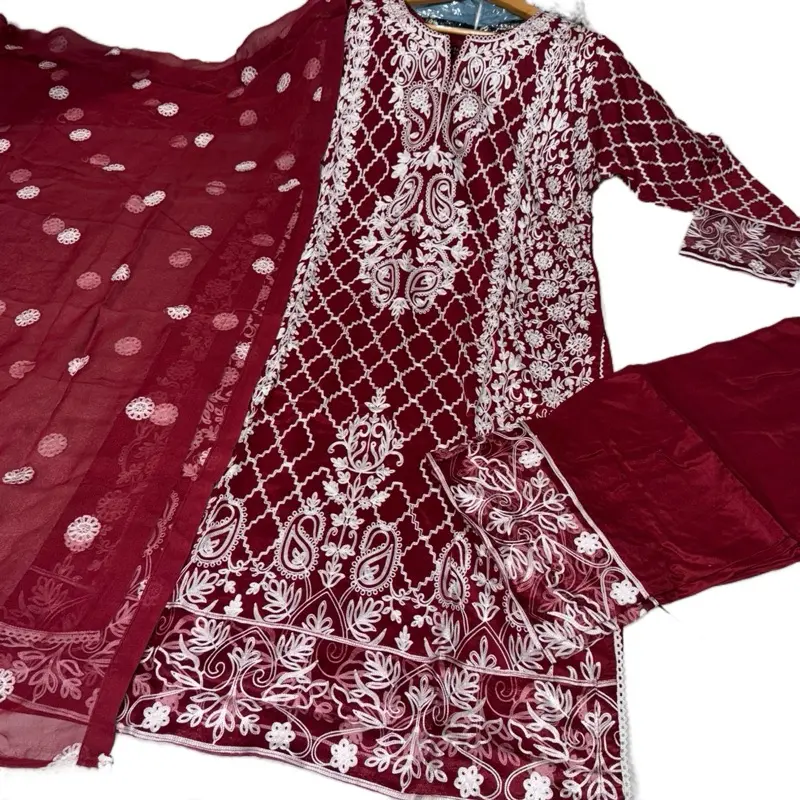 2 Colours (EID) VEEDA salwar kameez 3 piece Pakistani suit embroidered S-XL