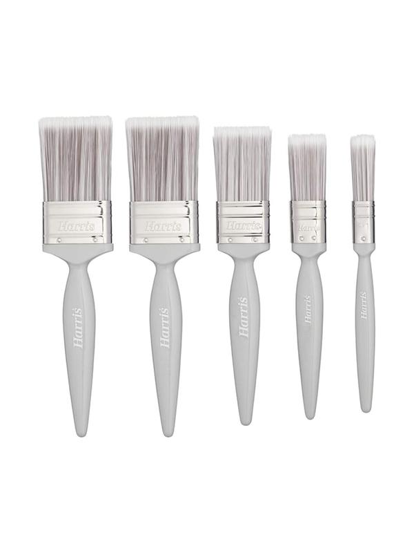 Harris Essentials Walls & Ceilings Paint Brush Set | Pack of 5 | 0.5", 1", 1.5", 2", Grey 0