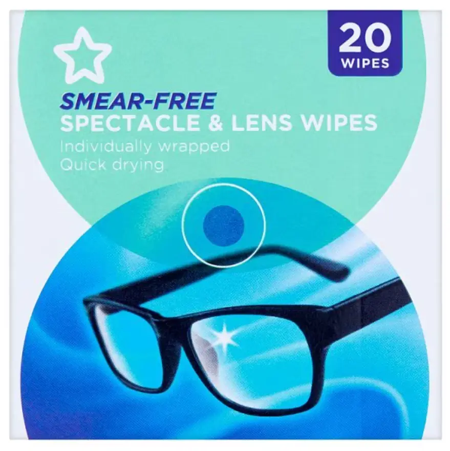 Superdrug Glass and Lens Wipes 20 Pack