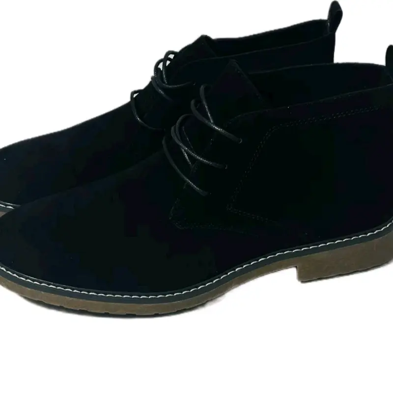 Mens Lace Up boots Faux Suede Fashion Shoes Footwear Comfort Flat Boy Stylish Design Casual Closed Walking Shoes 4
