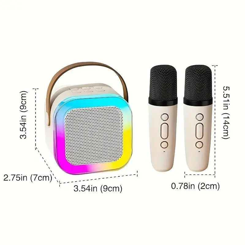 【2025】Speaker With Microphone Set, Home Karaoke Machine, Portable Handheld Karaoke Mics Speaker Machine For Adults Home Party Birthday, K12 5