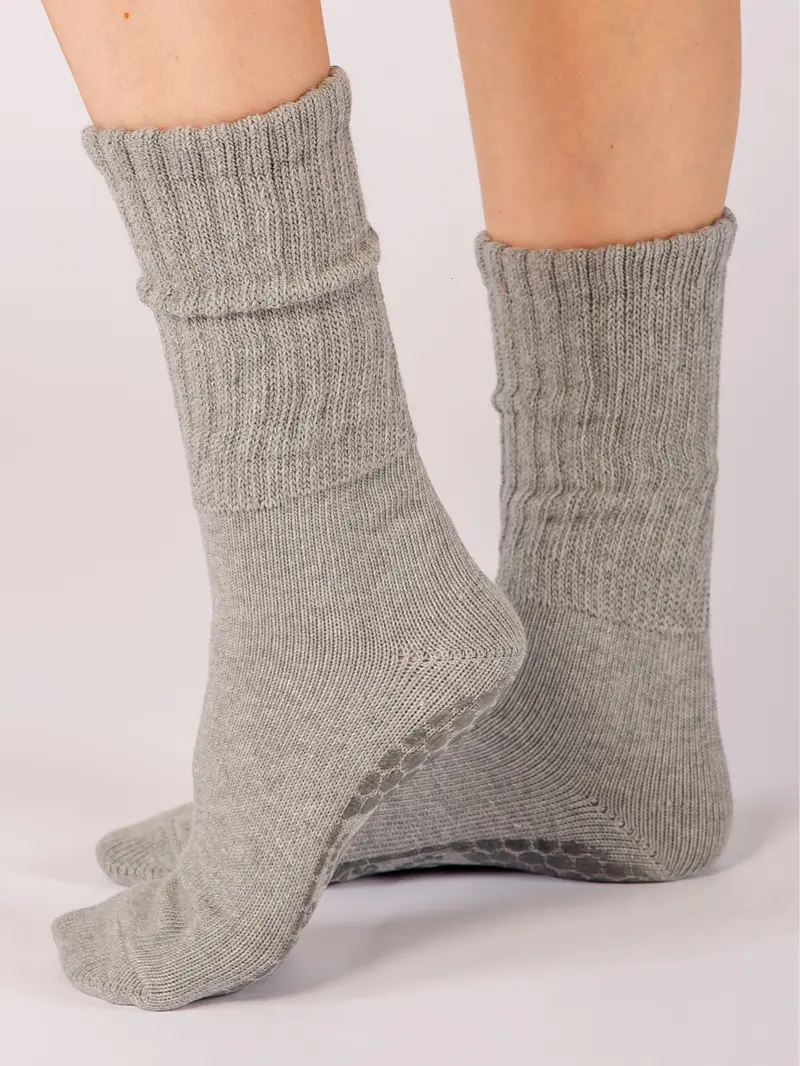 Product Introduction of Melisoles Premium Grip Fonda Slouch Socks - Grey 3