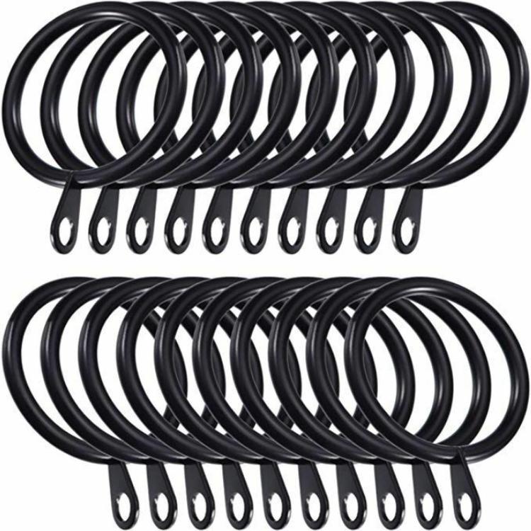 12 Pack Metal Curtain Rings Heavy Duty For Rods Poles Voile Hooks 30mm Diameter 1