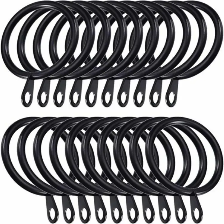12 Pack Metal Curtain Rings Heavy Duty For Rods Poles Voile Hooks 30mm Diameter 1