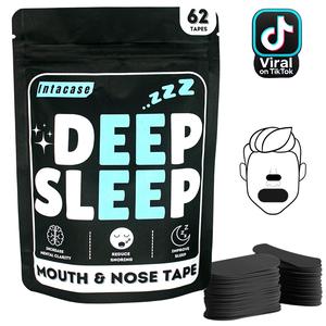 Deep Sleep Mouth Tape and Nose Strips, 2in1 Snoring Aids for Men, Mouth Tape Sleeping, Nasal Strips, Anti Snoring devices, Improved Nasal Breathing, Mouth Tape Benefits, Snore Stopper, Gentle On Skin, Beard Friendly (62 Tapes) Comfort Facial