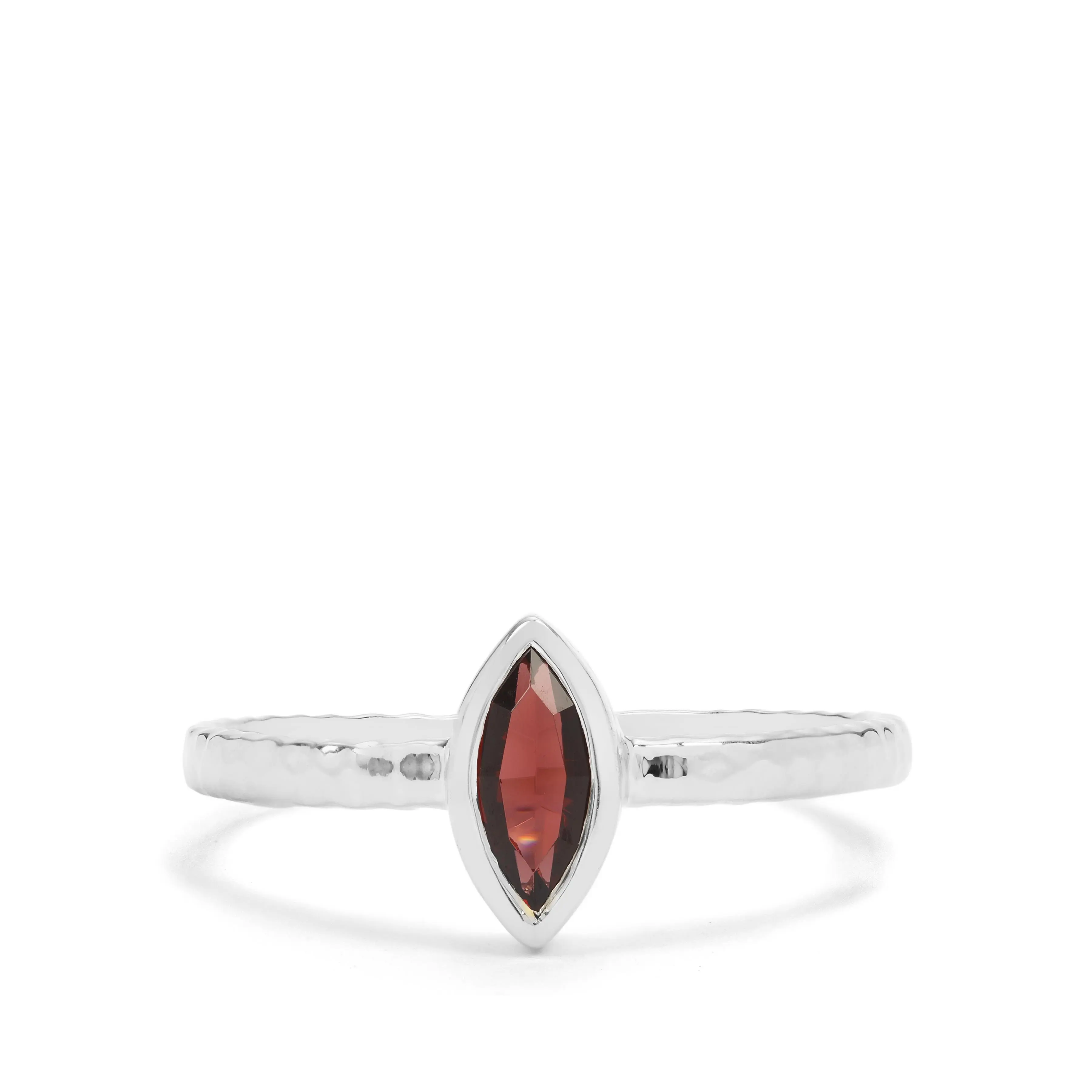 Constellation Pavo Rajasthan Red Garnet Sterling Silver Ring