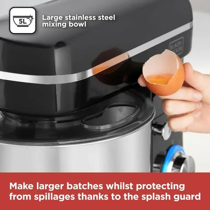 Black & Decker 1300W Stand Mixer – Black BXMX12054GB 4