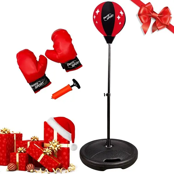 Children Junior Boxing Punch Ball Bag Set with Gloves - Free Standing, Perfect for Kids Fitness Christmas gift Xmas gifts