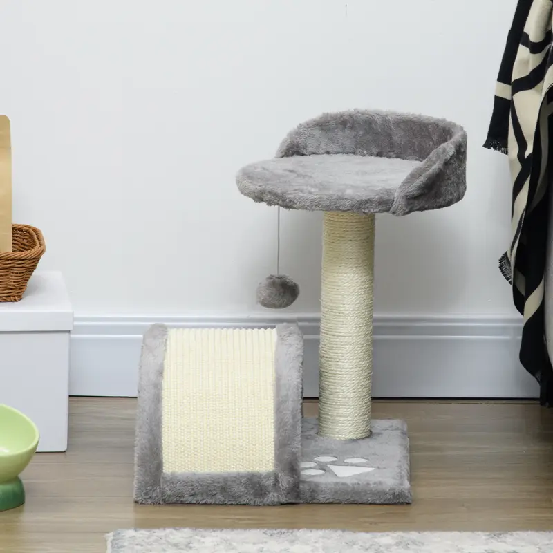 PawHut Cat Tree, Kitten Scratcher Activity Centre with Sisal Scratching Post, Toy Ball 8