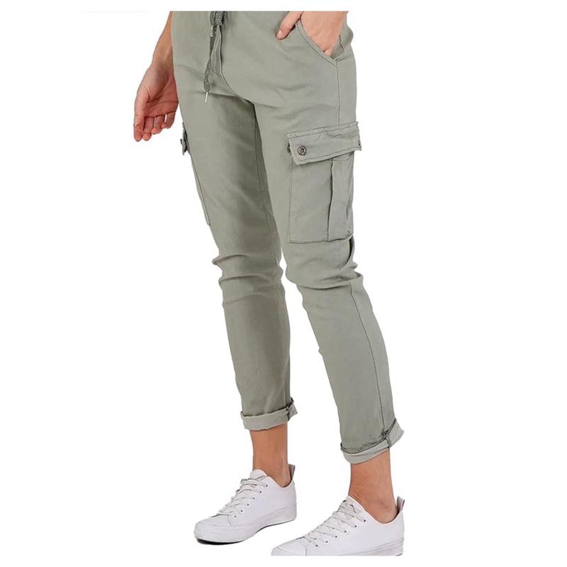 Shelly Cargo Magic Trousers  Ladies Magic Super Stretch Italian Side Pocket  Womens Crushed Casual Leggings Drawstring 8-22 Womenswear Lady Pants Stretchy Comfort Basic Fabric Fit 4