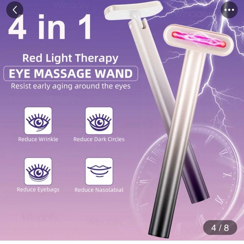 4 in 1 Facial Wand EMS Microcurrent Vibration Warm Red Light Face Lifting Machine Skin Tightening Device Neck Eye Massager Tools 3