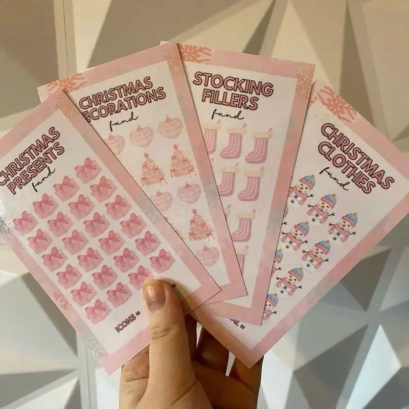 WHOOPSIE Pink Christmas Savings Bundle - 8 savings trackers 7