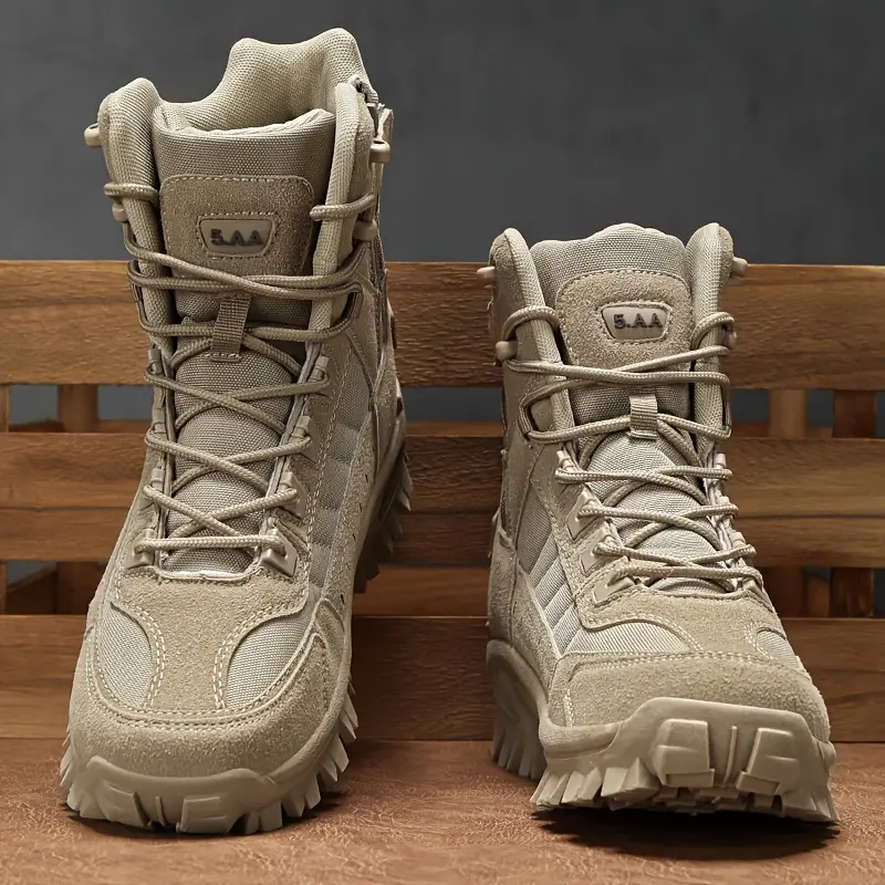 Autumn and winter new men's boots outdoor lace-up hiking shoes anti-slip wear large size boots trend fashion ankle boots 3